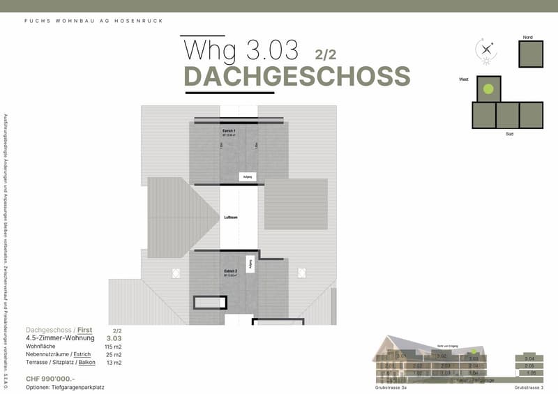 Dachwohnung mit Weitblick | 4½ Zimmer in Hosenruck (4)