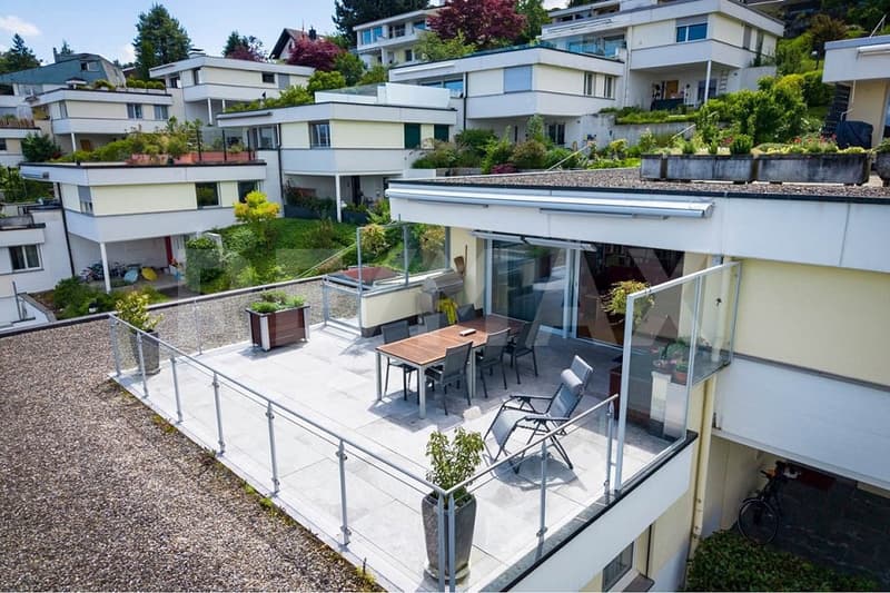 Casa a terrazza di 5,5 locali ben curata con vista sul lago ininterrotta a Wädenswil! (1)