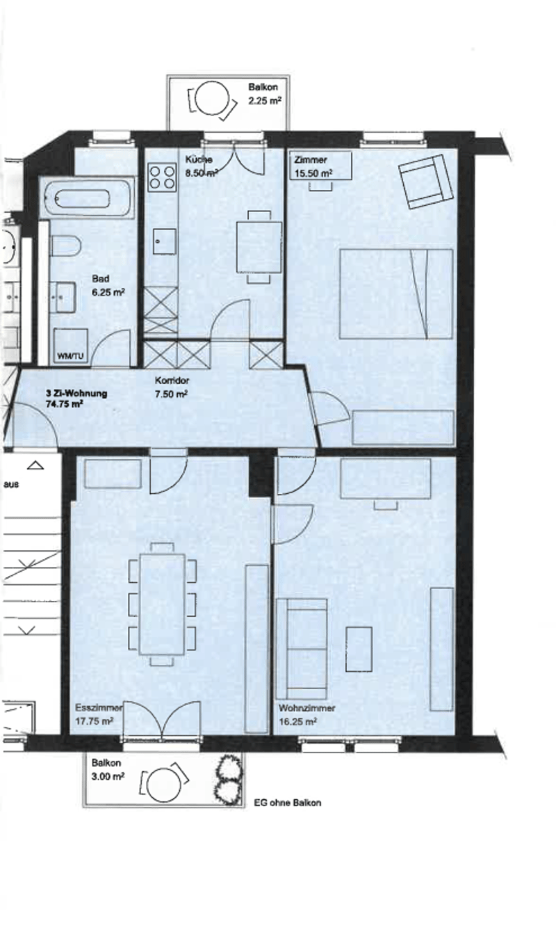 Spacious 3.5-room apartment in a central location (7)