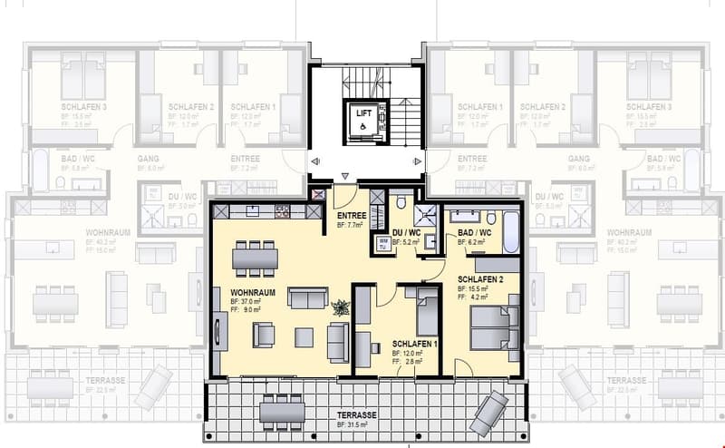 Beautiful apartment with large balcony (7)