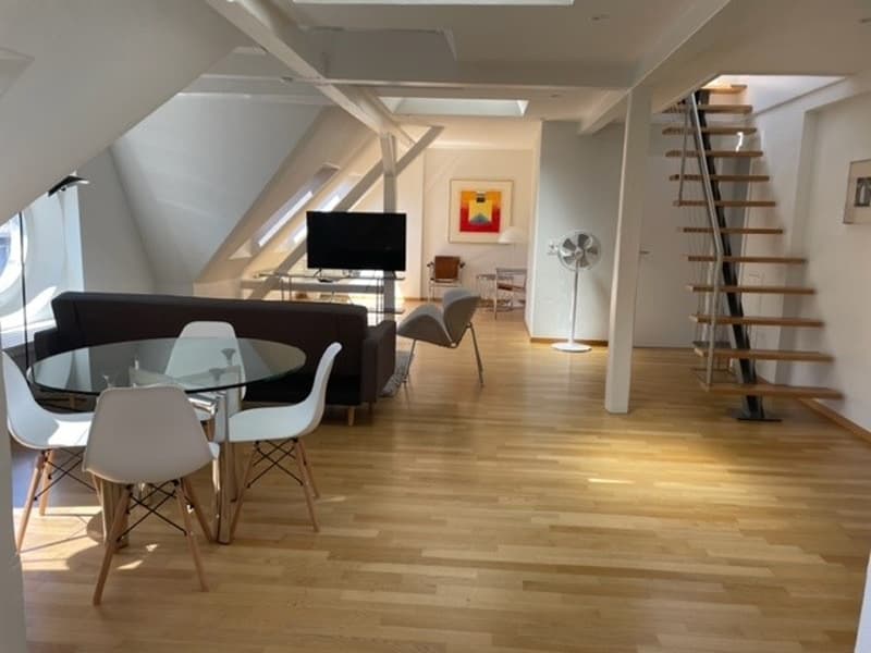 Modern furnished 2-bedroom attic apartement with spacious terrace for rent (1)