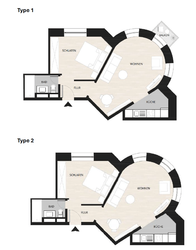 Geräumige 1-Zimmer-Wohnung mit Balkon und wöchentlicher Reinigungsservice zur Miete (13)