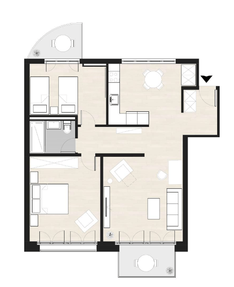 Furnished 2-Bedroom Apartment Zurich Wiedikon – central, Balcony & cleaning Servic (16)