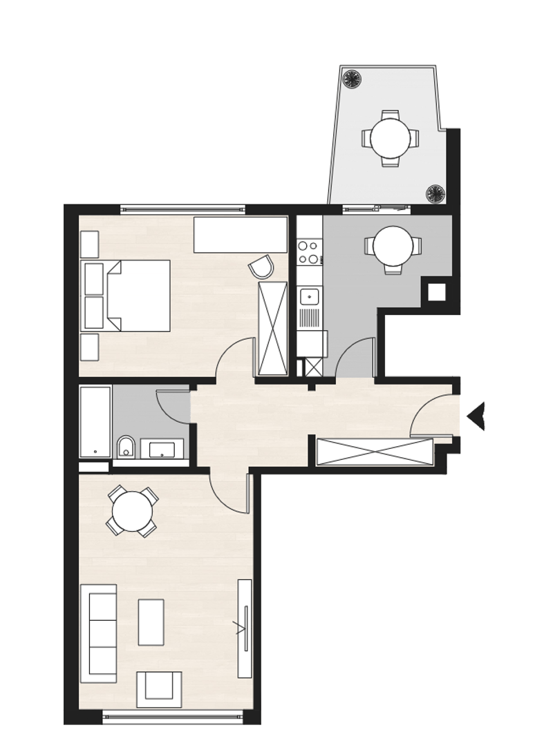 Spacious furnished 1-bedroom apartment with weekly cleaning service for rent (15)