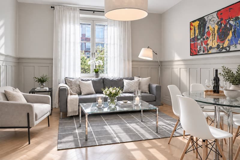 Neu renovierte, möblierte 3.5-Zimmer-Altbauwohnung mit Balkon in Zürich Wiedikon (1)