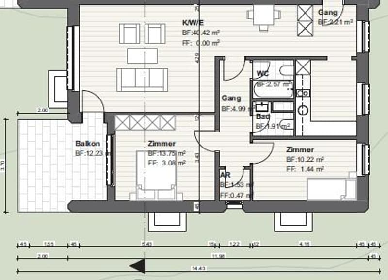 Spacious 3.5-room apartment in St. Gallen (13)