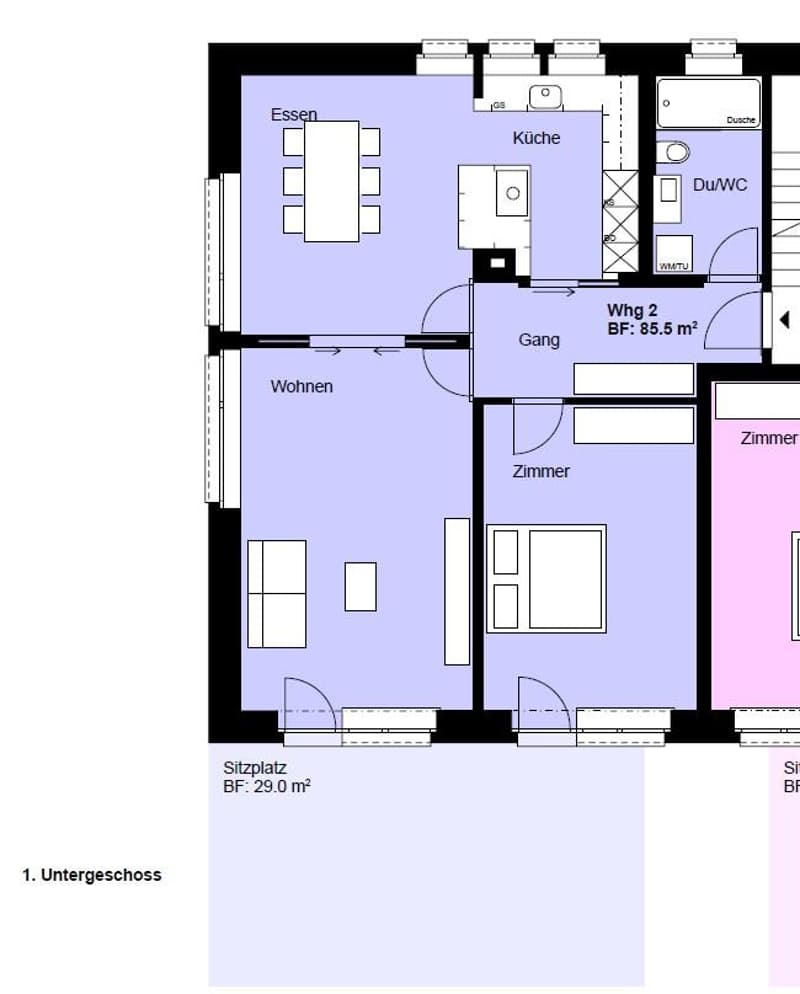 Giardino Vista Lago - Appartamento 2,5 locali in posizione ottimale a Zurigo (10)
