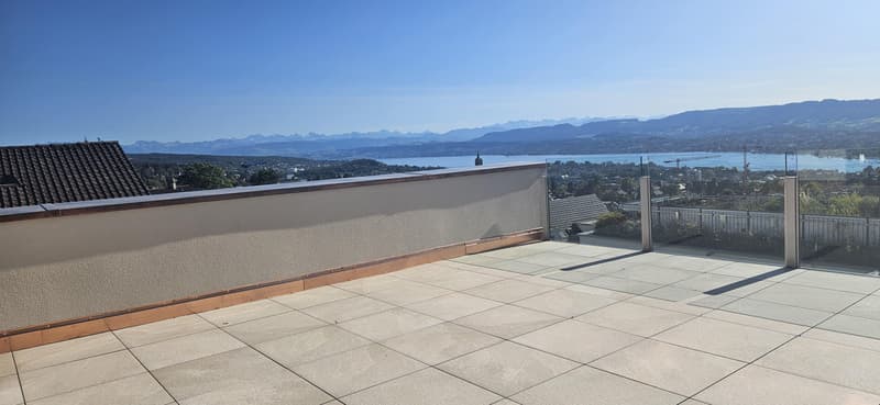 Geniessen Sie ein exklusives Wohnambiente mit einem Weitblick, der von der Stadt Zürich über den Zürichsee bis in die Ferne reicht! (11)
