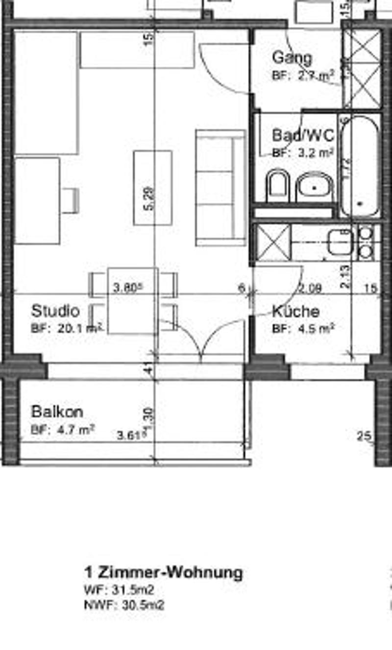 Frisch sanierte 1.0 Zimmerwohnung an zentraler Lage (10)