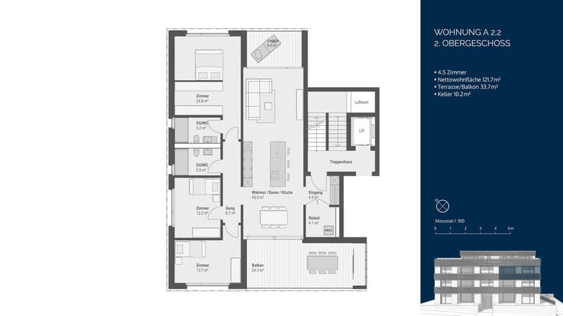 4½-Zimmer-Wohntraum mit Seesicht - Loggia und Balkon inklusive (6)