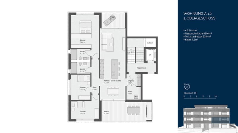 4½-Zimmer-Wohntraum mit Seesicht - Loggia und Balkon inklusive (6)