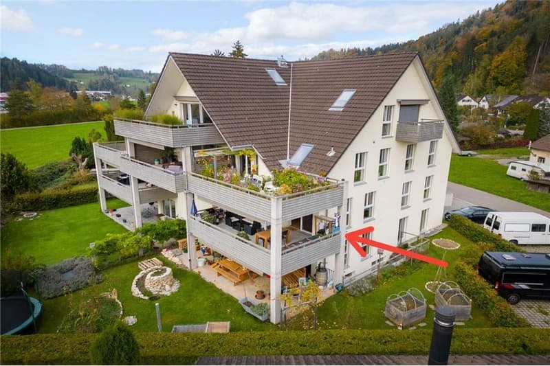 Direkt an der Natur! Achtjährige Wohnung mit grossem Balkon (1)