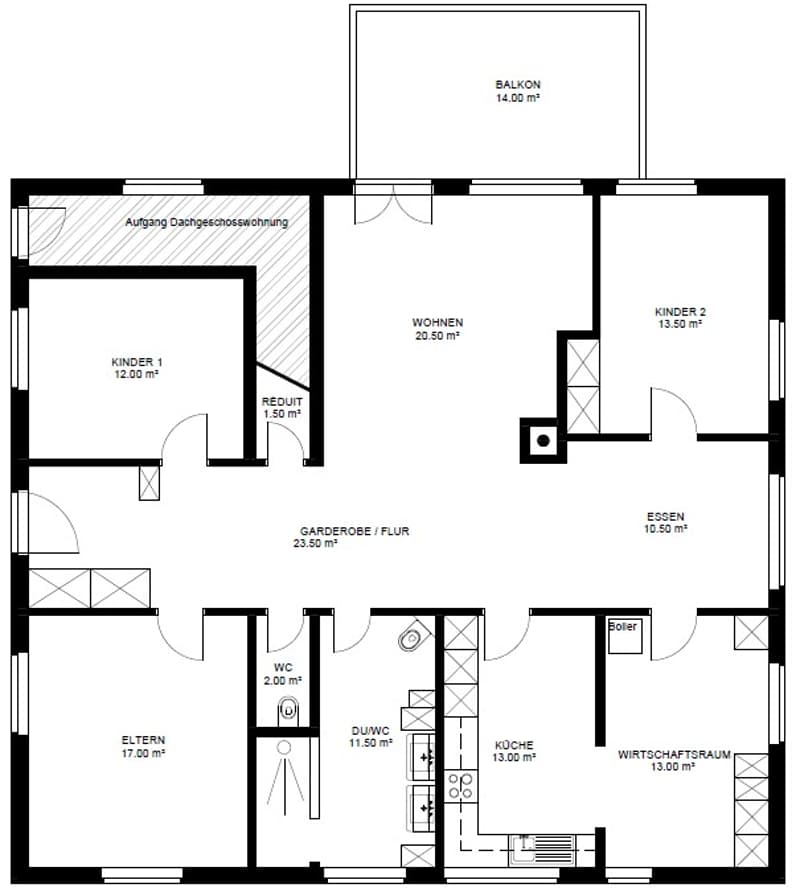 4.5-Zimmer-Wohnung mit Balkon und Garten (11)
