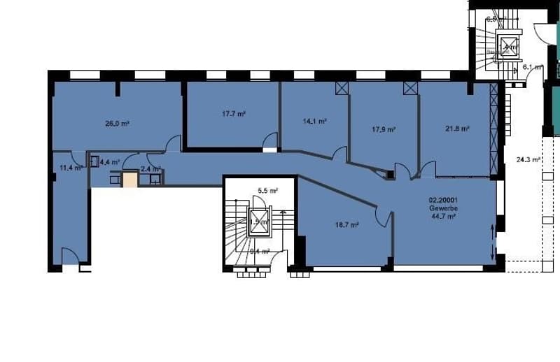 The floor plan shows a multi-room layout with a living room, kitchen, 2 bedrooms, and 2 bathrooms. The visible features include a balcony/terrace.