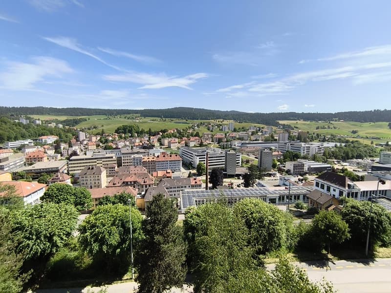 Appartement entièrement repeint lumineux de 3 pièces avec vue, au 4ème étage à Le Locle (26)