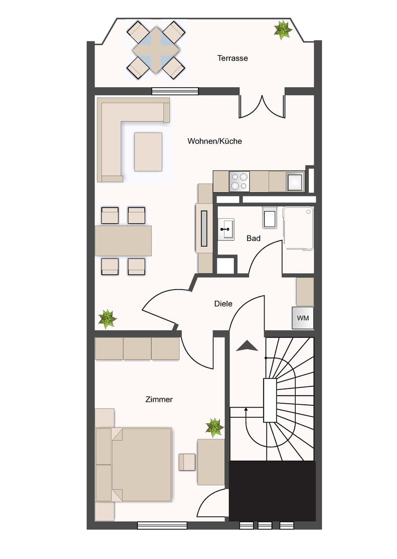 Appartement de 2,5 pièces rénové avec balcon à Bâle (10)