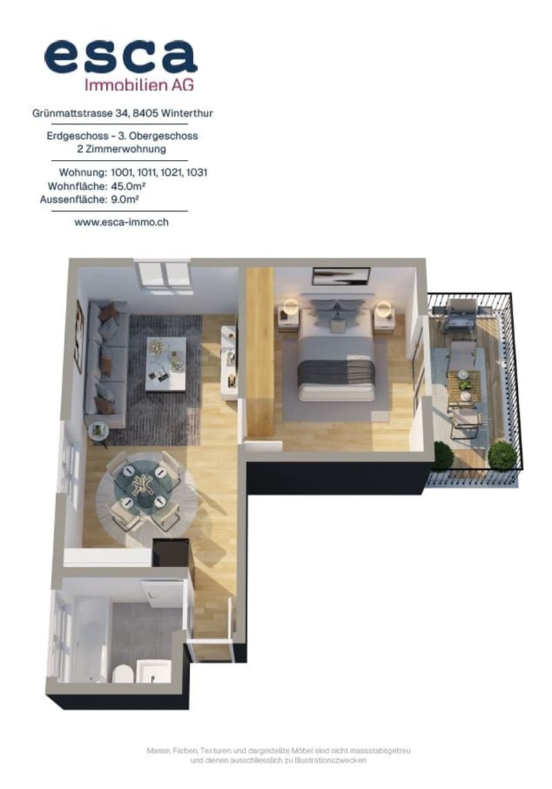 Neurenovierte 2-Zimmer-Wohnung mit Balkon (12)