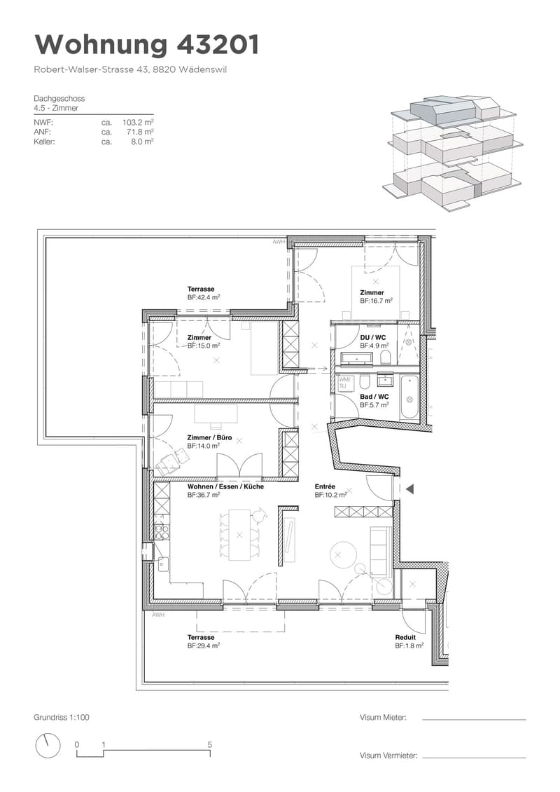 Magnifico appartamento 4,5 locali con vista sul lago (13)
