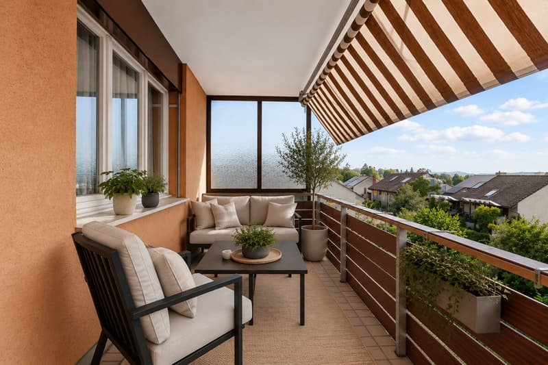 Balkon mit CHATGPT möbliert