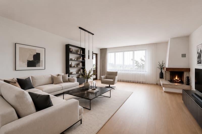 Wohnzimmer mit CHATGPT möbliert