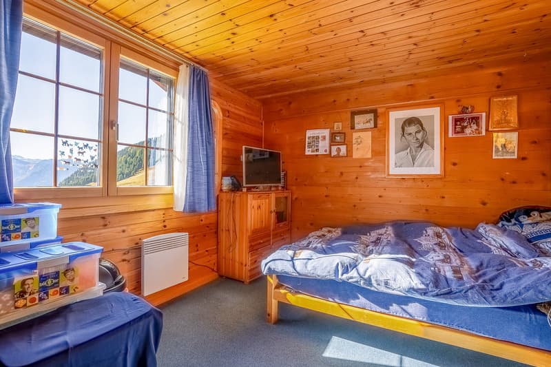 Authentic Swiss blockhouse chalet with unobstructed views and two living units in Riederalp West (21)