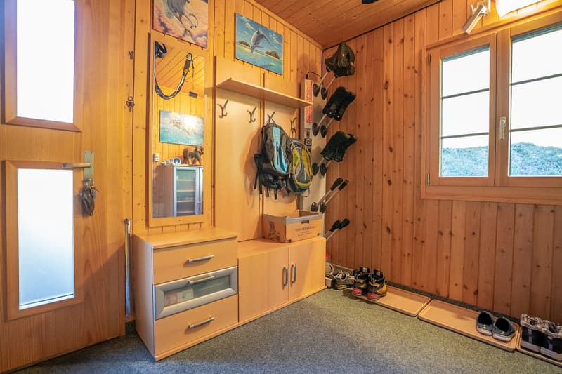 Authentic Swiss blockhouse chalet with unobstructed views and two living units in Riederalp West (10)