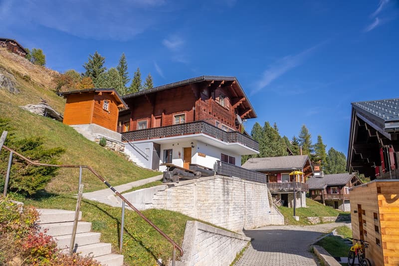 Authentic Swiss blockhouse chalet with unobstructed views and two living units in Riederalp West (5)