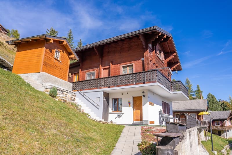 Authentic Swiss blockhouse chalet with unobstructed views and two living units in Riederalp West (32)