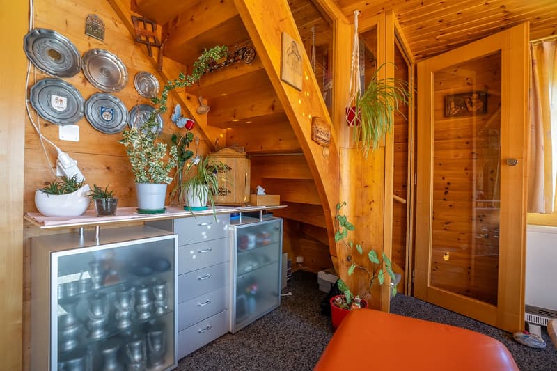 Authentic Swiss blockhouse chalet with unobstructed views and two living units in Riederalp West (19)