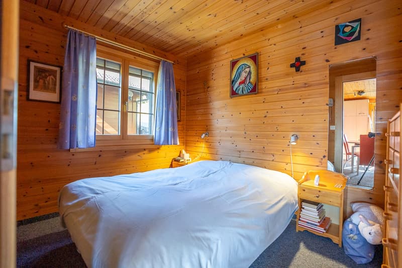 Authentic Swiss blockhouse chalet with unobstructed views and two living units in Riederalp West (15)