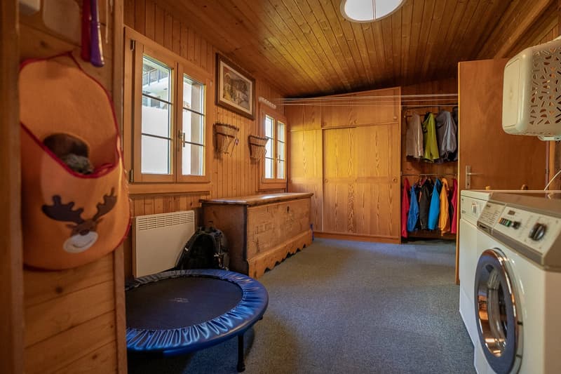 Authentic Swiss blockhouse chalet with unobstructed views and two living units in Riederalp West (11)