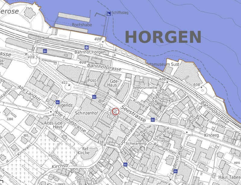 Zentrale Lage in Horgen mit ausgezeichneter Verkehrsanbindung