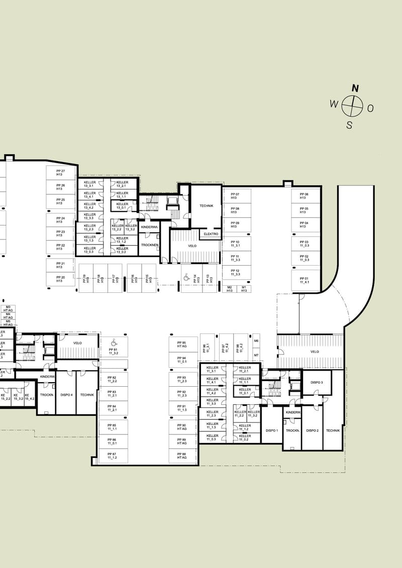 Übersichtsplan Einstellhalle