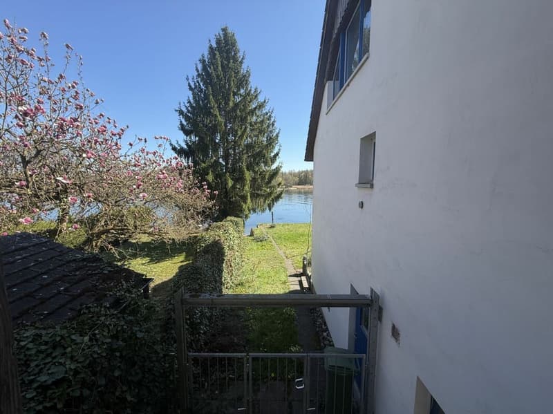 Obergeschoss: Aussicht vom gedeckten Sitzplatz