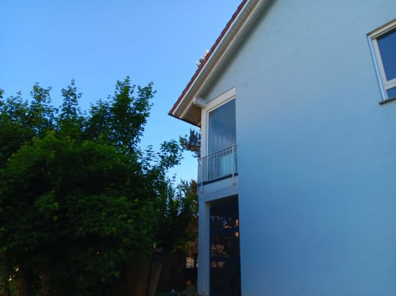 Der Balkon im Obergeschoss