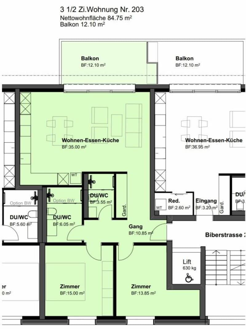 Wohnung 203 im 2. OG mit Balkon