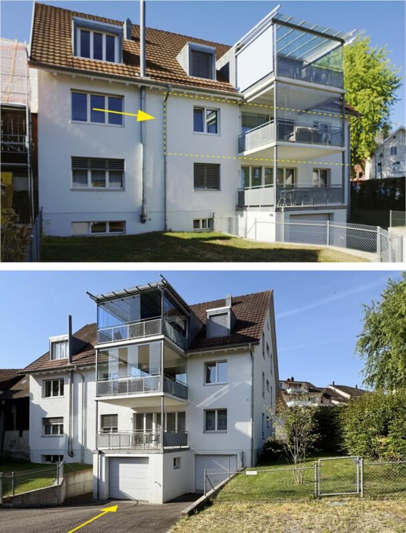 Rückansicht des Hauses