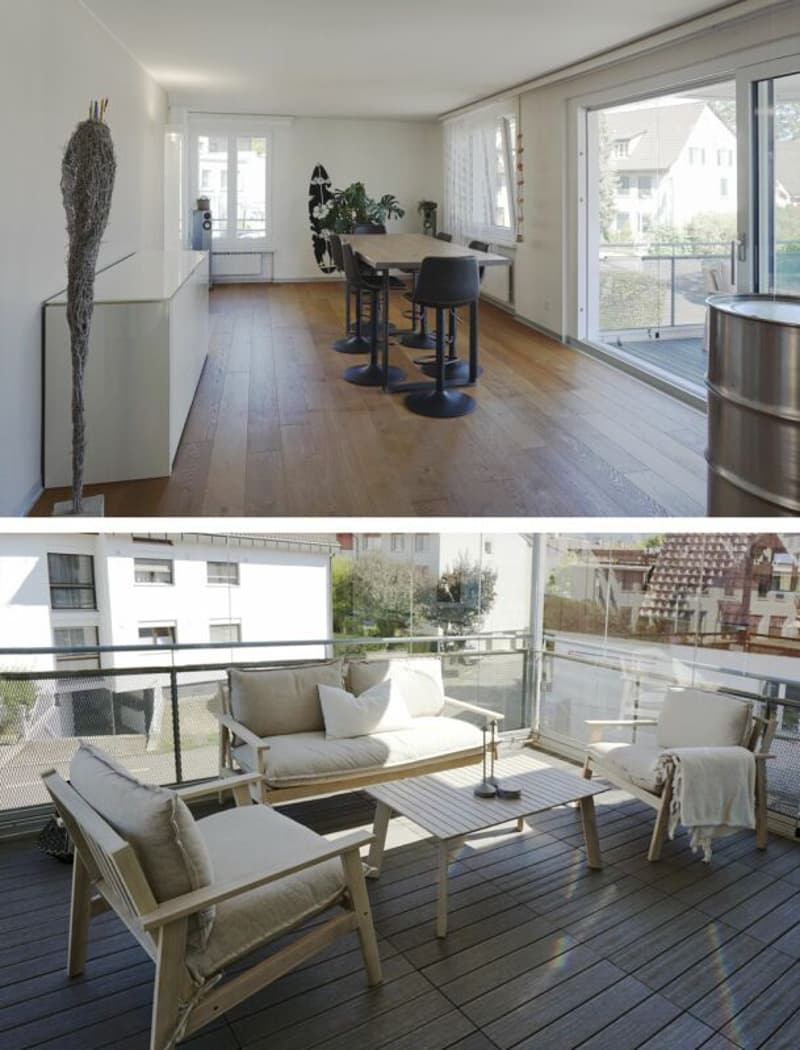 Wohnen/Essen und Loggia