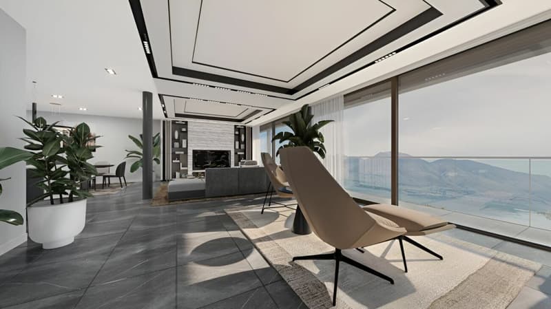 Modern and exclusive 4.5-room attic with spectacular lake view, garden and private pool (2)