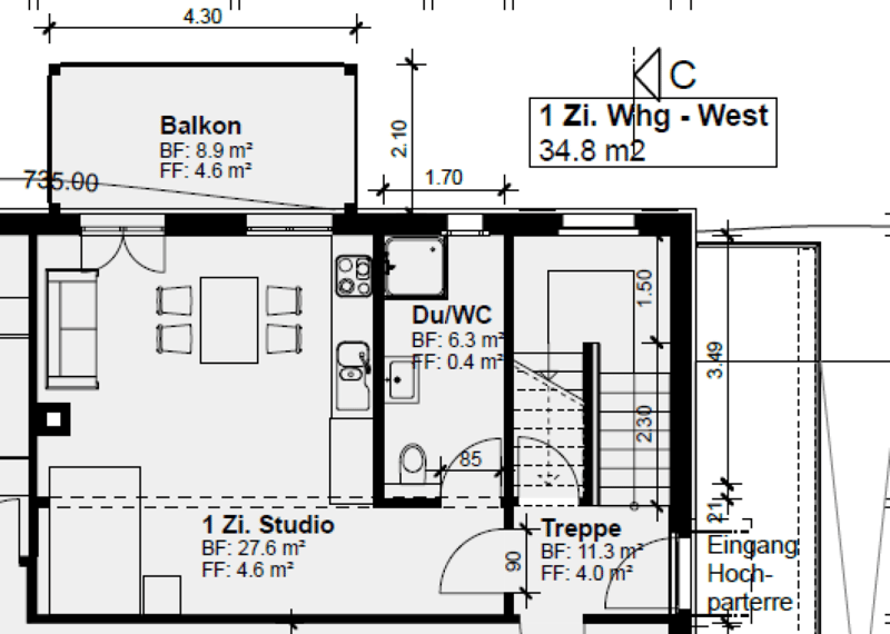 Appartement 1 pièce avec balcon (6)