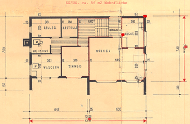Entrance, living room, kitchen, 2 bedrooms, bathroom, raised ground floor