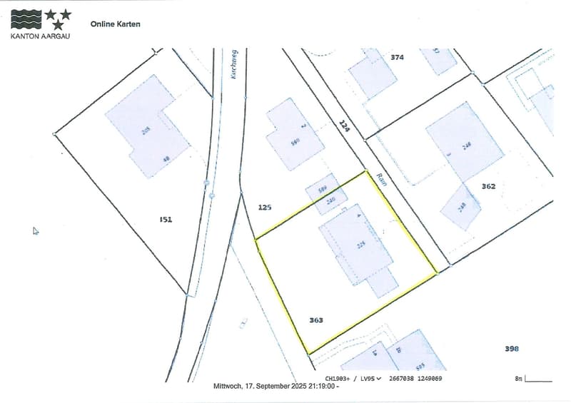 Floor Plan. Floor plan showing multiple plots and property boundaries with numbered sections and labeled streets.