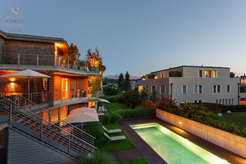 Exklusive 5 1/2 Zimmer-Maisonette-Attikawohnung mit Alpsteinblick und Aussenpool im Miteigentum (1)
