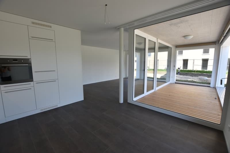 Küche mit Wohnzimmer
