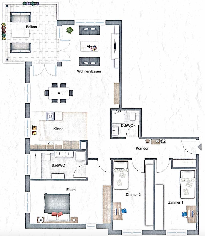 Familienfreundliche und zentral gelegene 5.5-Zimmerwohnung mit Wintergarten (21)