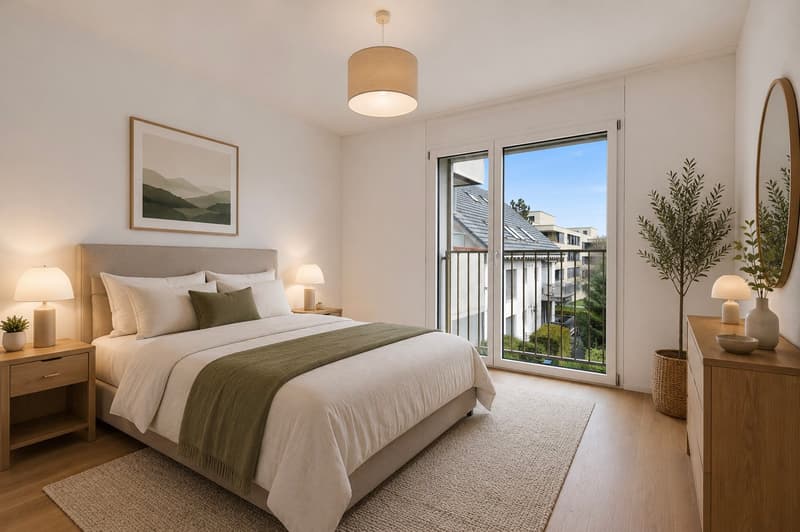 Modern 3.5-room new apartment with balcony and garage in Zürich-Seebach (4)