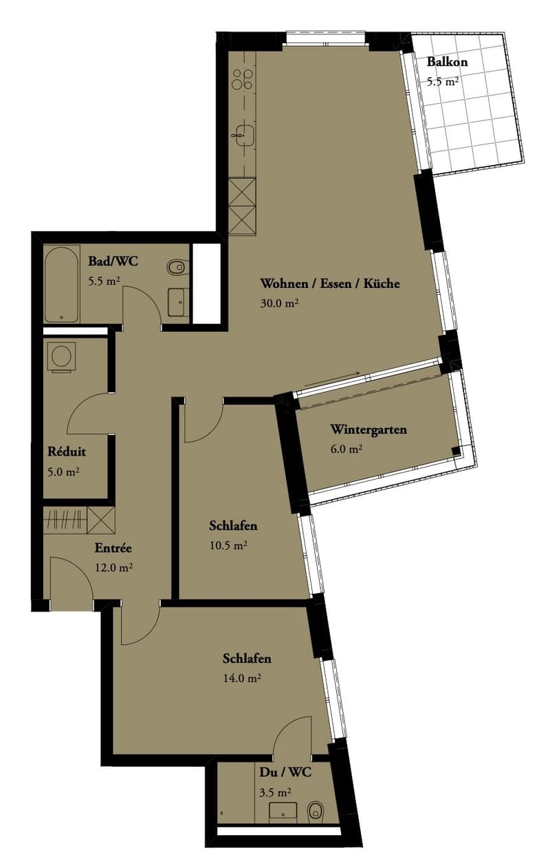 Appartement neuf et lumineux de 3,5 pièces avec parking souterrain et parking pour motos (13)