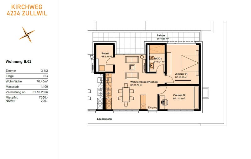Primo affitto di 2 MFH Kirchweg 83 a Zullwil – Vivere moderno in campagna (2)