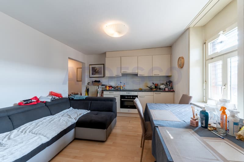 Appartement 202 / Küche Wohnzimmer / 2.Obergeschoss