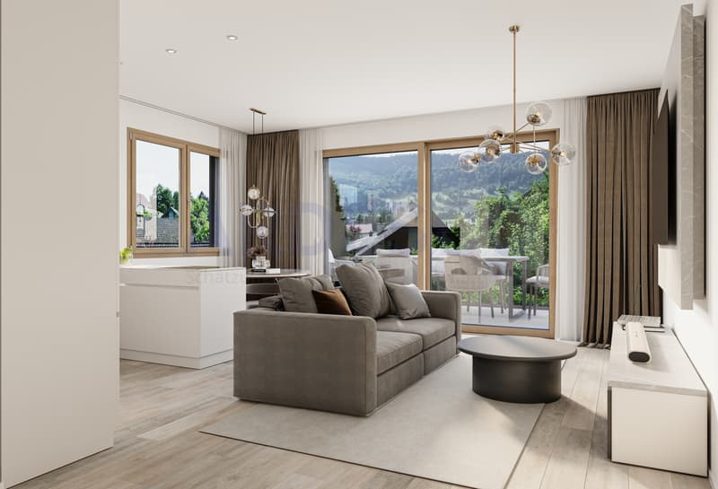 Wohnzimmer mit Ausblick